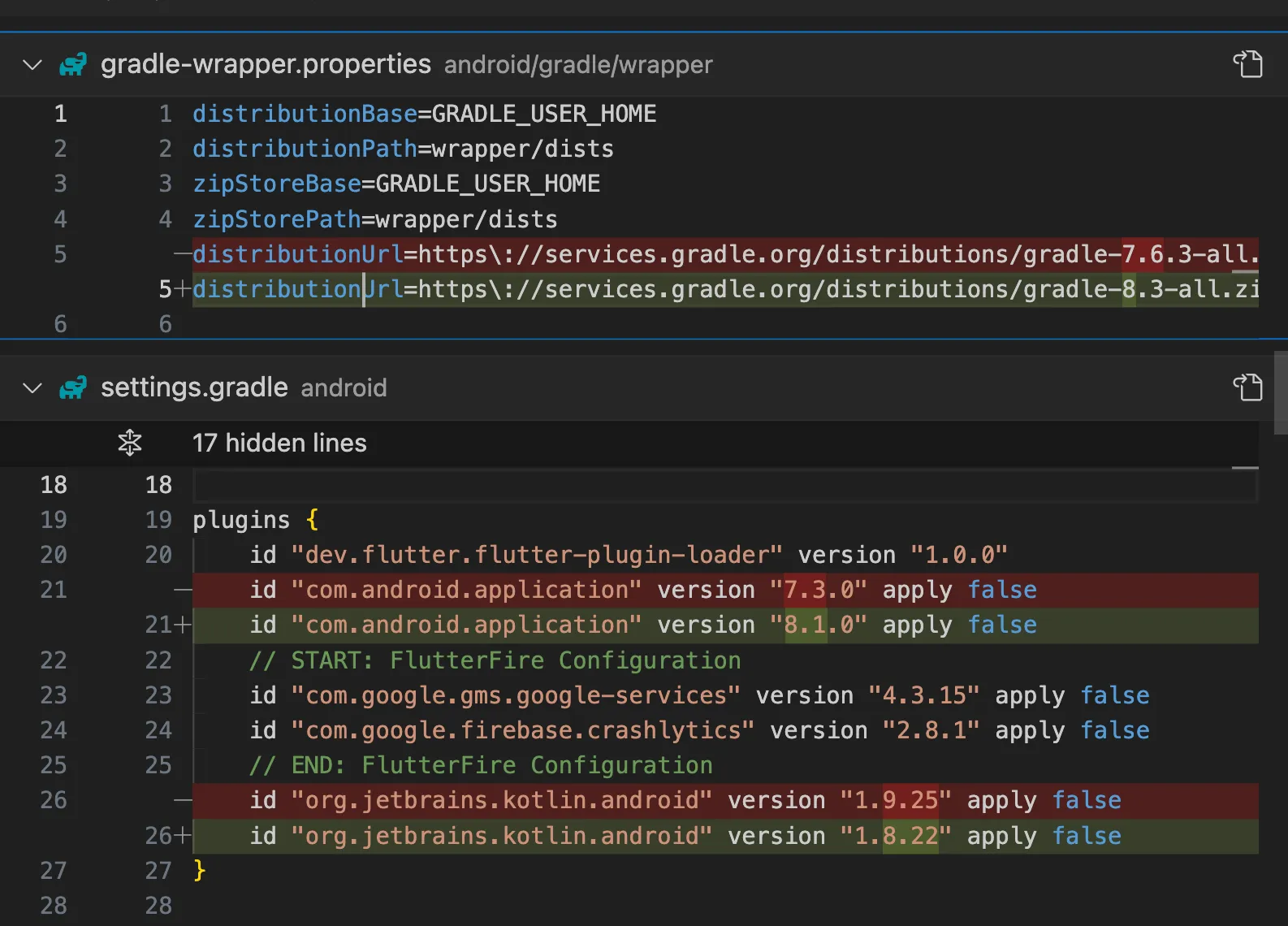 Upgrade Android project
